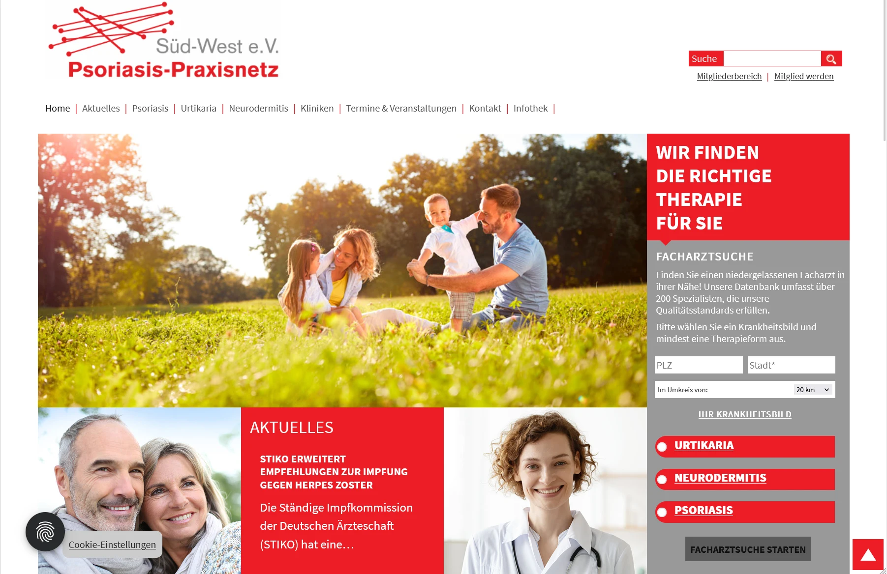 Psoriasis Praxis-Netz Startseite